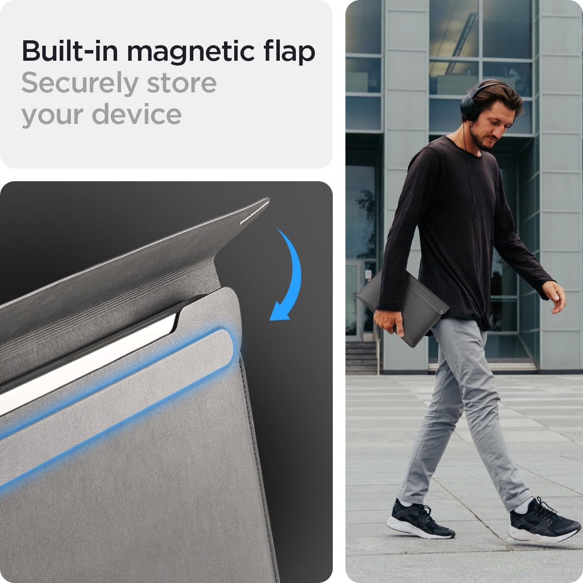 Spigen Valentinus 16-Inch Laptop Sleeve - City Gray - image 7