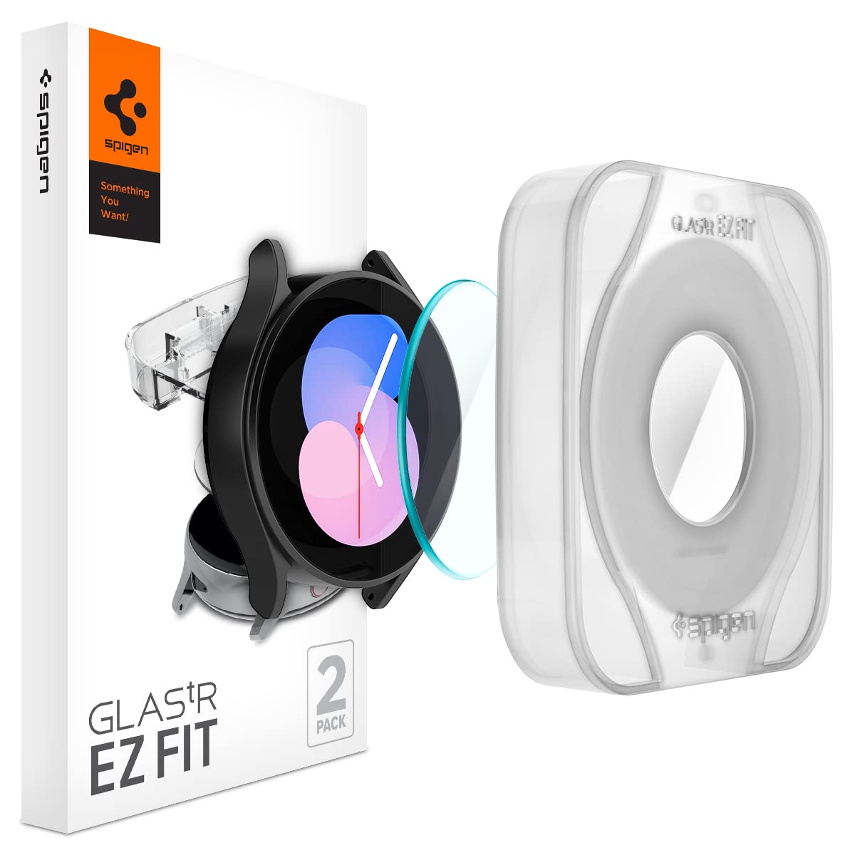 Spigen Galaxy Watch FE / 5 / 4 40mm Screen Protector - Glas.tR EZ Fit (2 Pack) - Clear – image 1