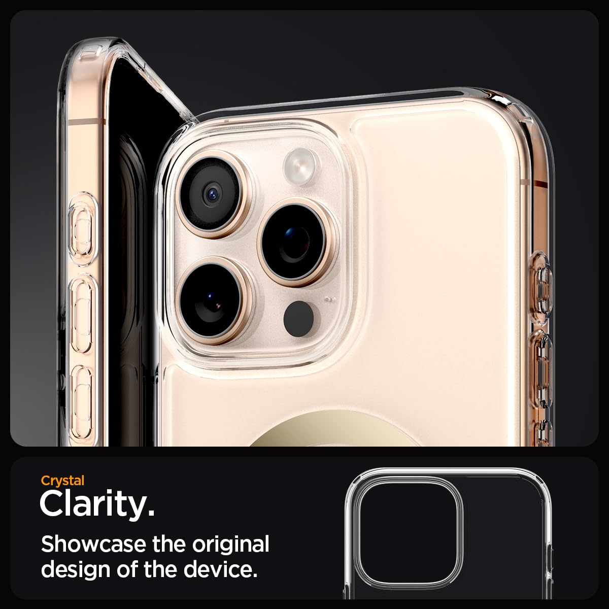Spigen iPhone 16 Pro Case – Ultra Hybrid (MagFit) – Gold – detail image 2