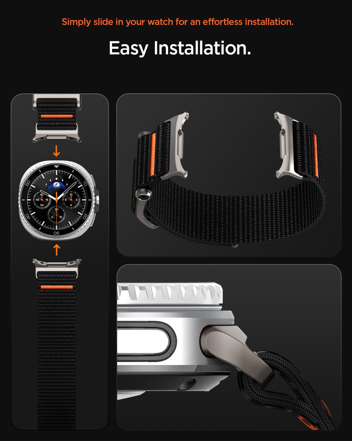 Spigen Galaxy Watch 9 Band - DuraPro Flex - Black DuraPro Flex - image 7