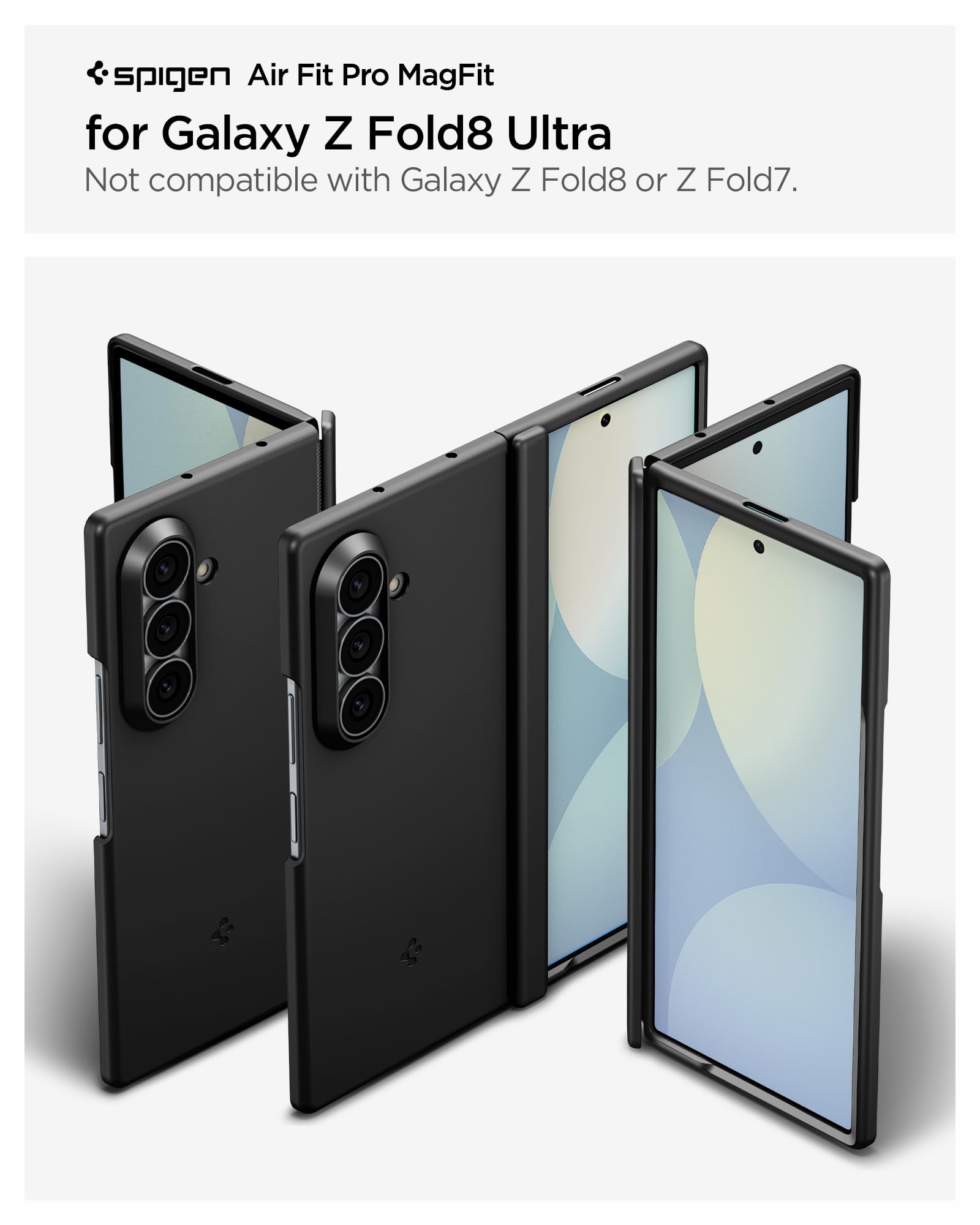Spigen Galaxy Z Fold 8 Ultra Case Air Fit Pro MagFit - Black - image 3