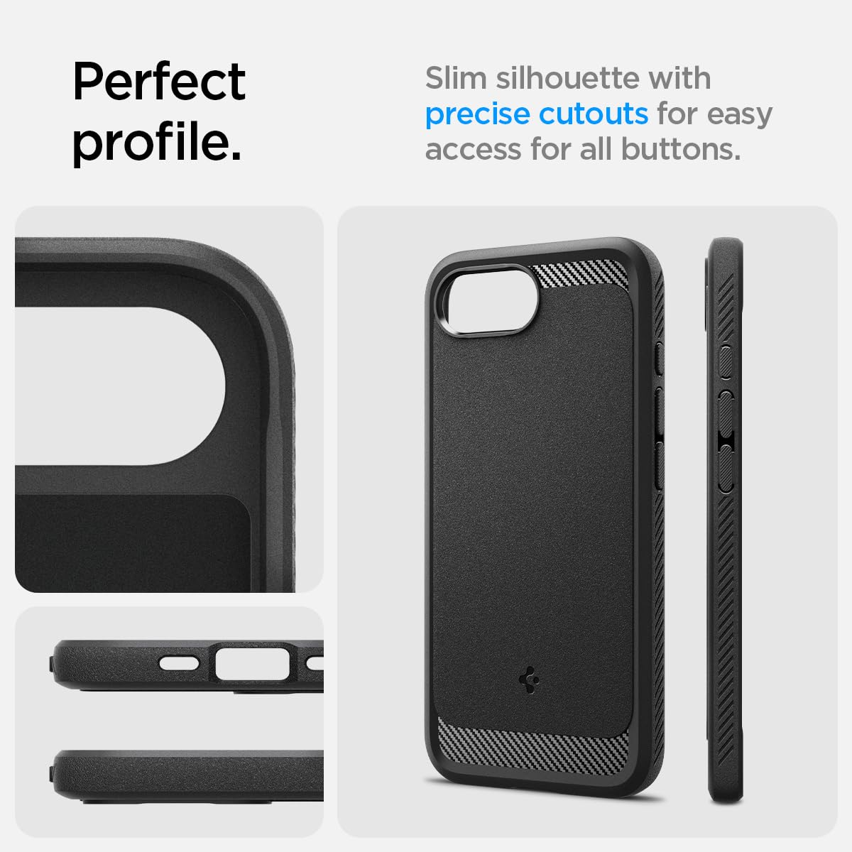 Spigen Rugged Armor MagFit case side detail