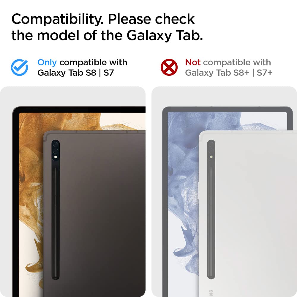 Spigen Galaxy Tab S8 / S7 Case - Rugged Armor - Black - image 2