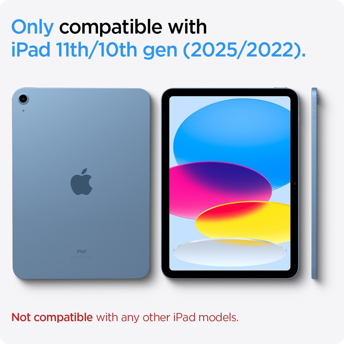 Spigen iPad 11th Generation (A16, 2025) / iPad 10th Generation (10.9", 2022) Screen Protector – Glas.tR EZ Fit (2 Pack)