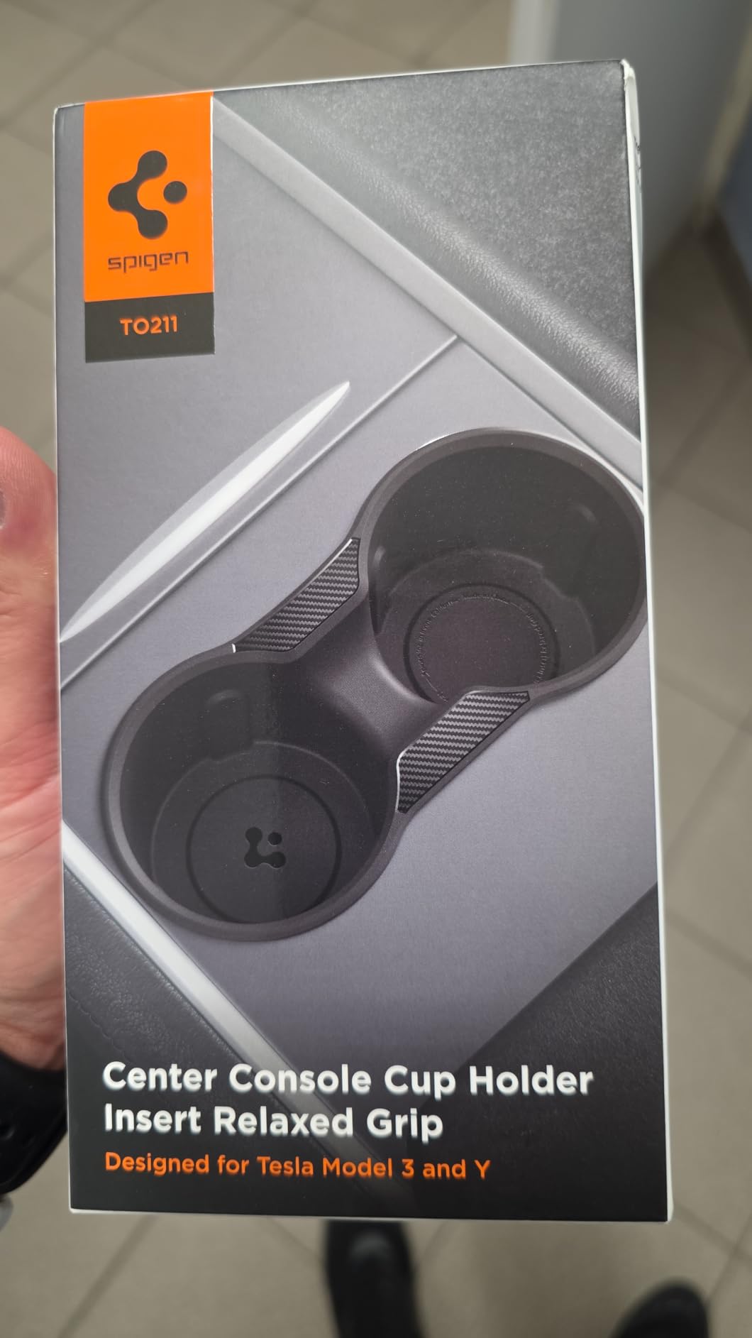 Spigen Tesla Model Y and Model 3 Center Console Cup Holder Insert detail 12