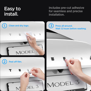 Spigen Tesla Model 3 Highland Rear Emblem Cover Set - Black - image 6