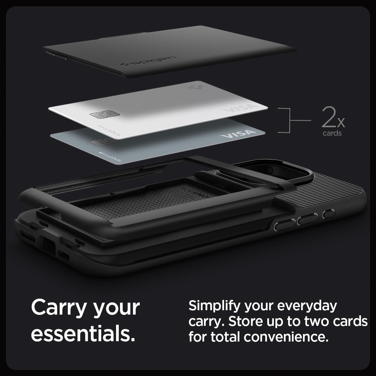 Spigen iPhone 15 Pro Case Slim Armor CS - Black - image 3