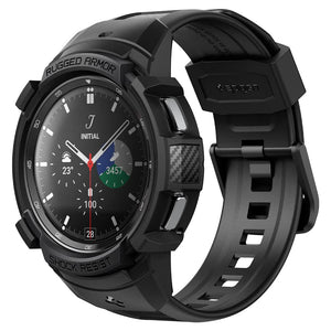 Spigen Galaxy Watch 4 Classic 46mm Case + Band - Rugged Armor Pro - Black - image 1