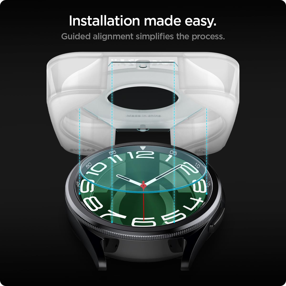 Spigen Galaxy Watch 6 Classic 47mm Screen Protector - Glas.tR EZ Fit (2 Pack) - Clear - image 5