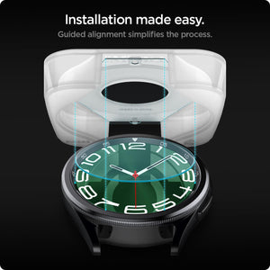 Spigen Galaxy Watch 6 Classic 47mm Screen Protector - Glas.tR EZ Fit (2 Pack) - Clear - image 5