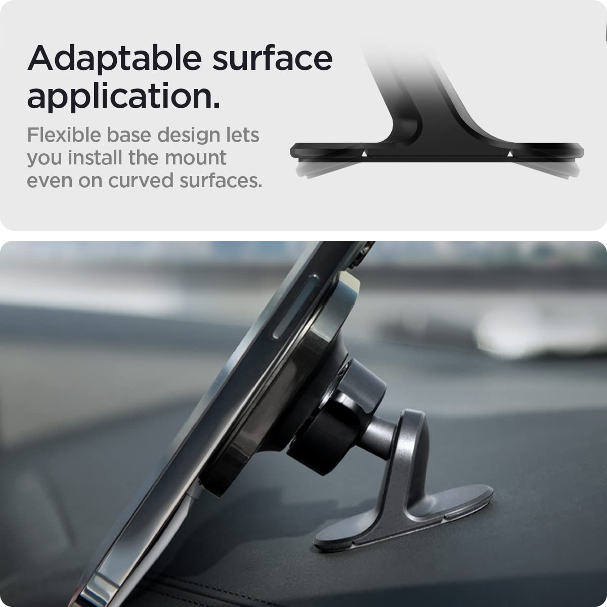 Spigen MagFit Dashboard Car Mount for Apple MagSafe Charger - Black - image 4