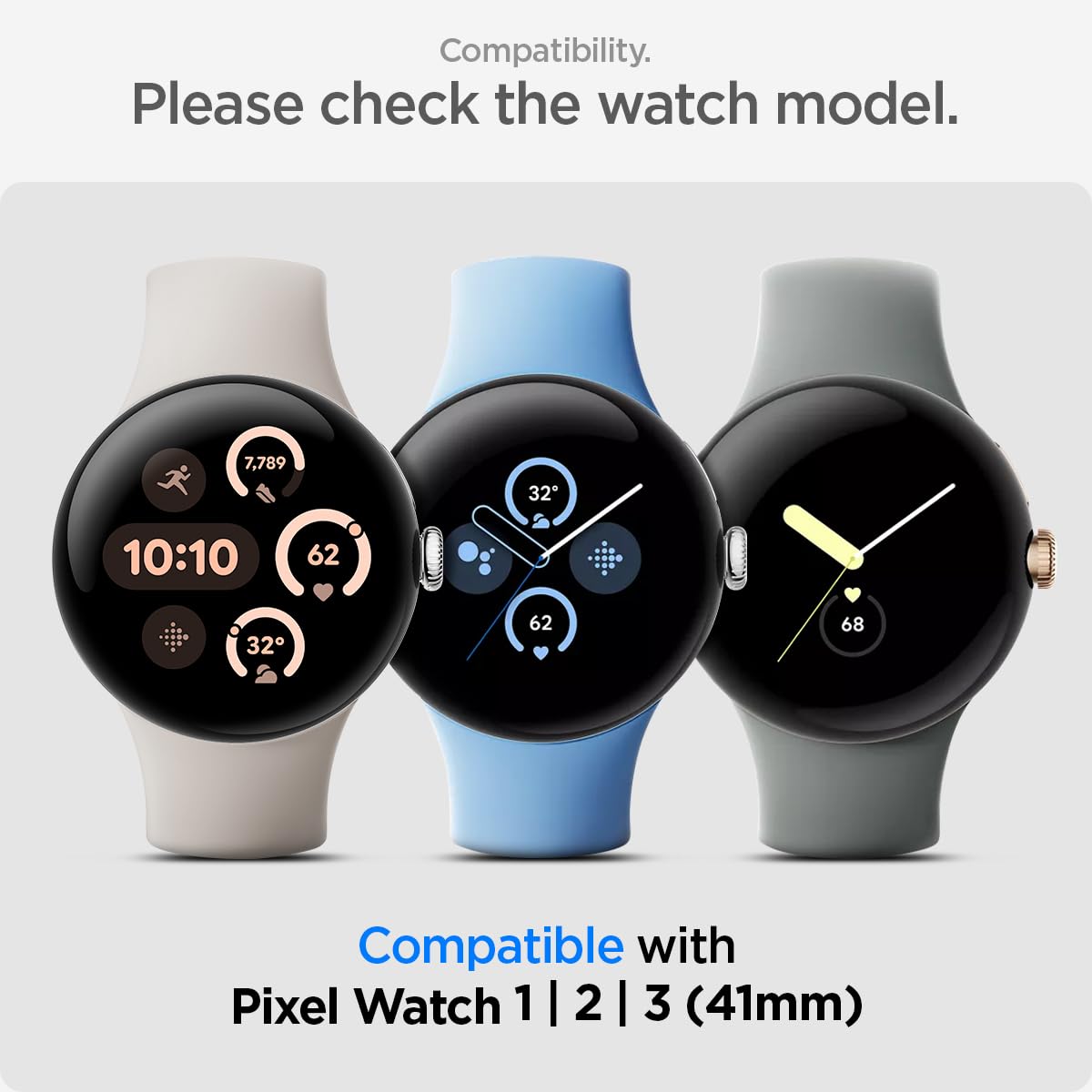 Spigen Pixel Watch 3 2 1 41mm Liquid Air case - Matte Black - image 2