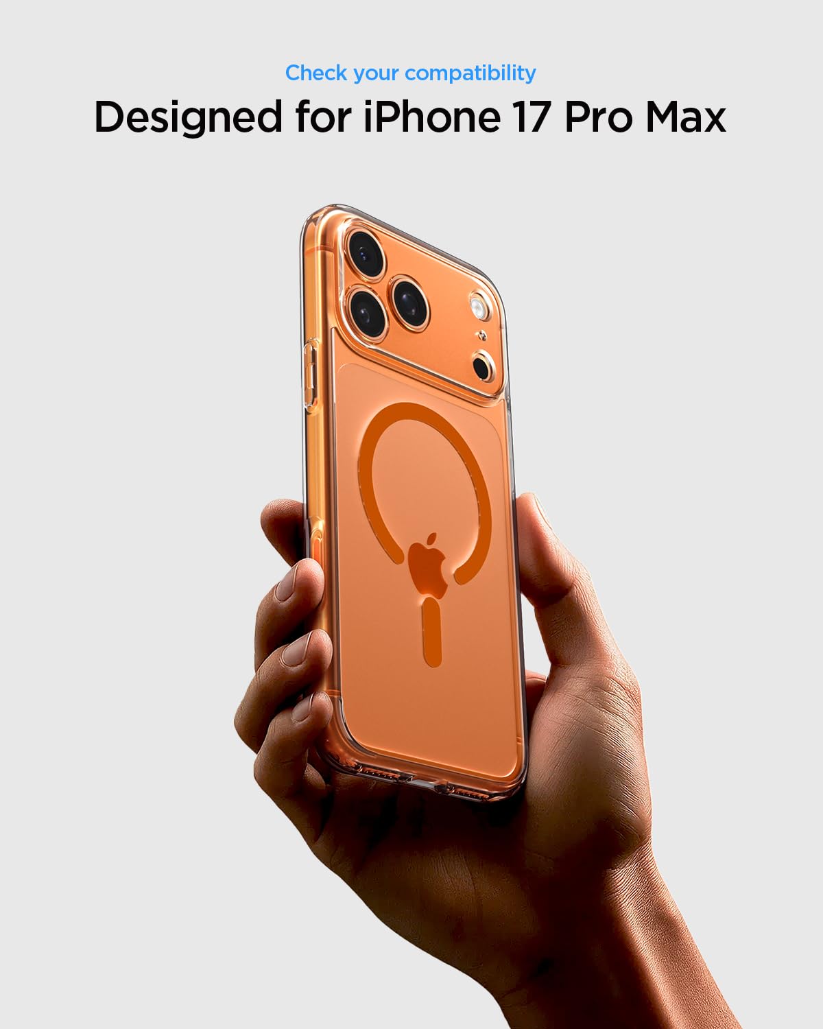 Spigen iPhone 17 Pro Max Case - Ultra Hybrid (MagFit) - Clear Orange
