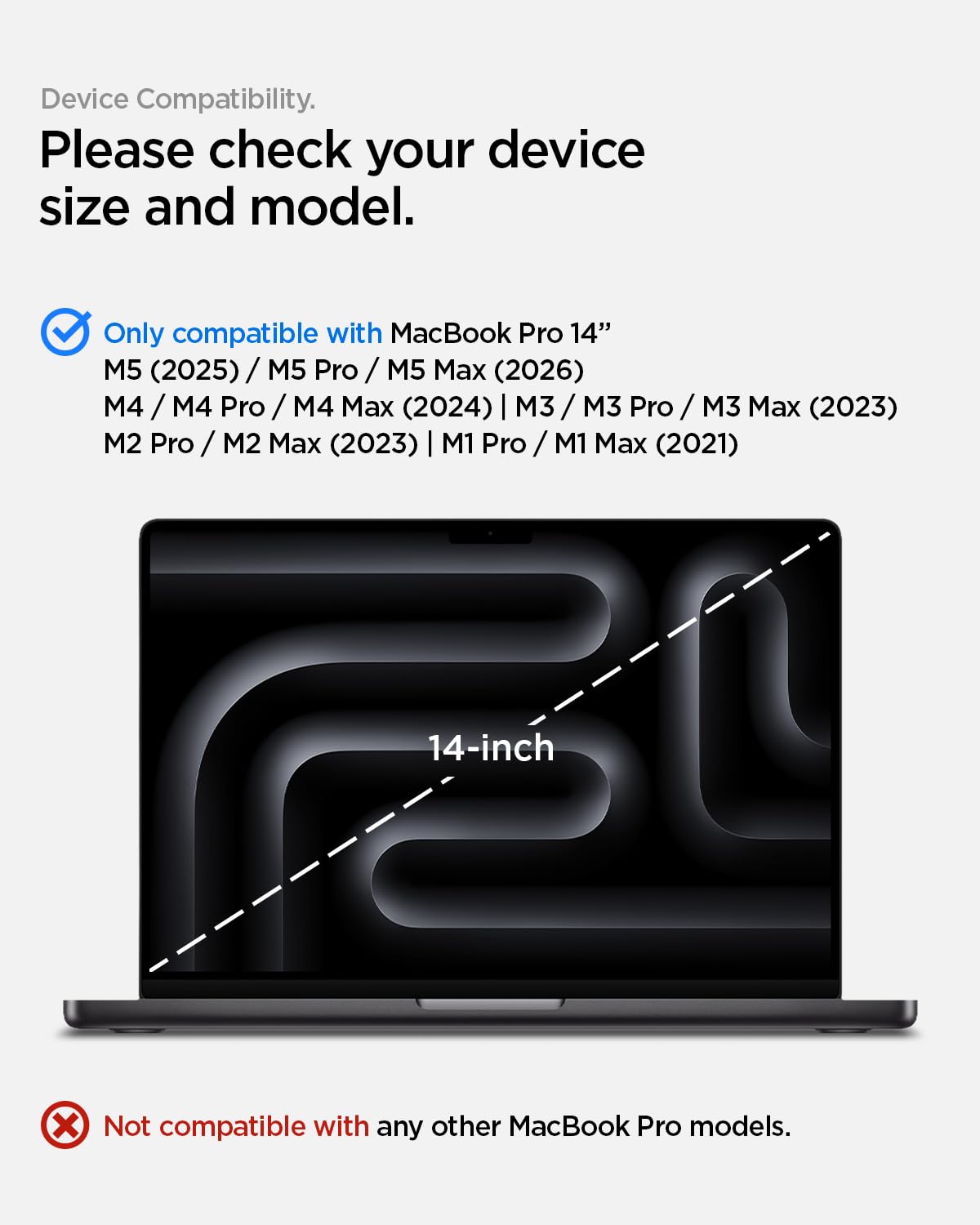 Spigen MacBook Pro 14-inch SafeView privacy screen - Transparency - image 2