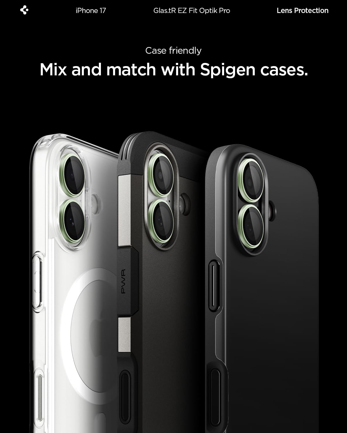 Spigen iPhone 17 Camera Lens Protector GLAS.tR EZ Fit Optik Pro (2 Pack) - Sage - image 7