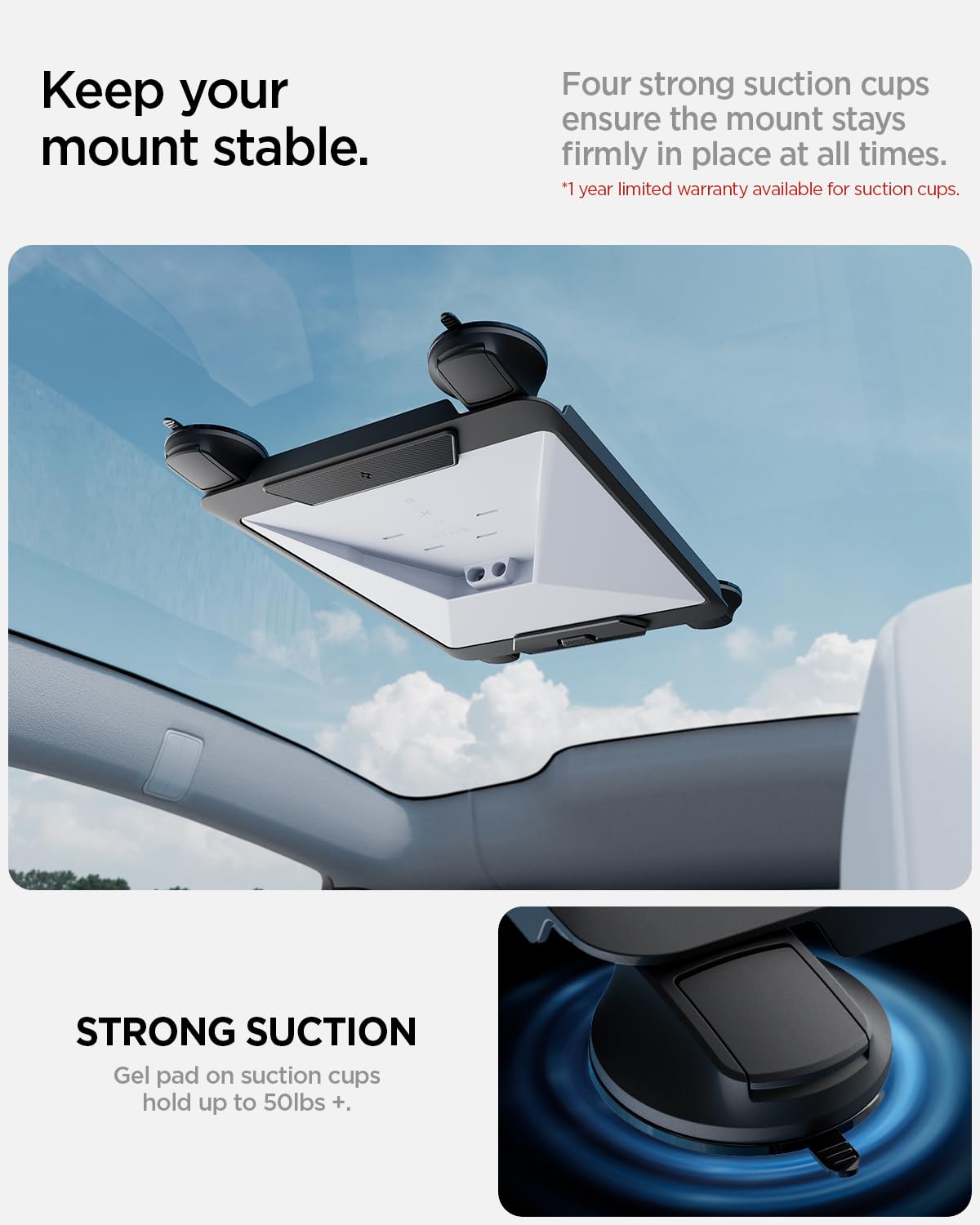 Spigen Starlink Mini Quick-Release Window Mount - Carbon Black - image 3