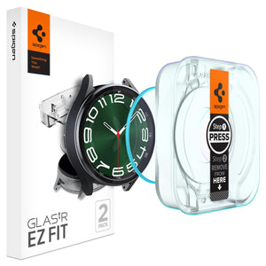 Spigen Galaxy Watch 6 Classic 47mm Screen Protector - Glas.tR EZ Fit (2 Pack) - Clear - image 1