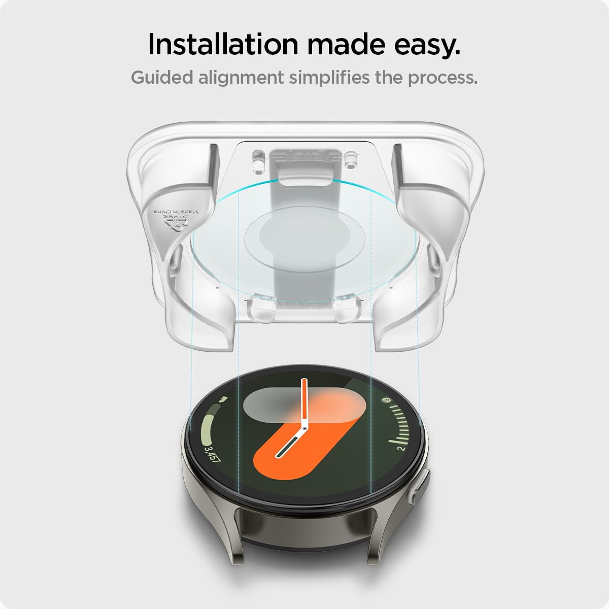Spigen Galaxy Watch 7 40mm Screen Protector - Glas.tR EZ Fit (2 Pack) - Clear - image 6