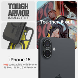 Spigen iPhone 16 Case Tough Armor MagFit - Frost Black - image 2