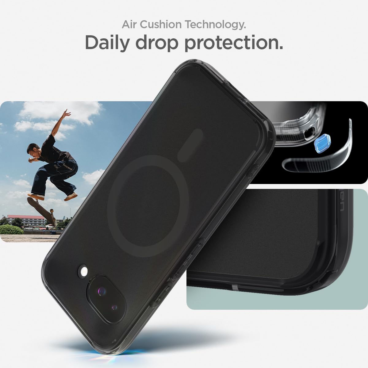 Spigen Ultra Hybrid MagFit Google Pixel 9a Phone Case - Frost Black - image 6