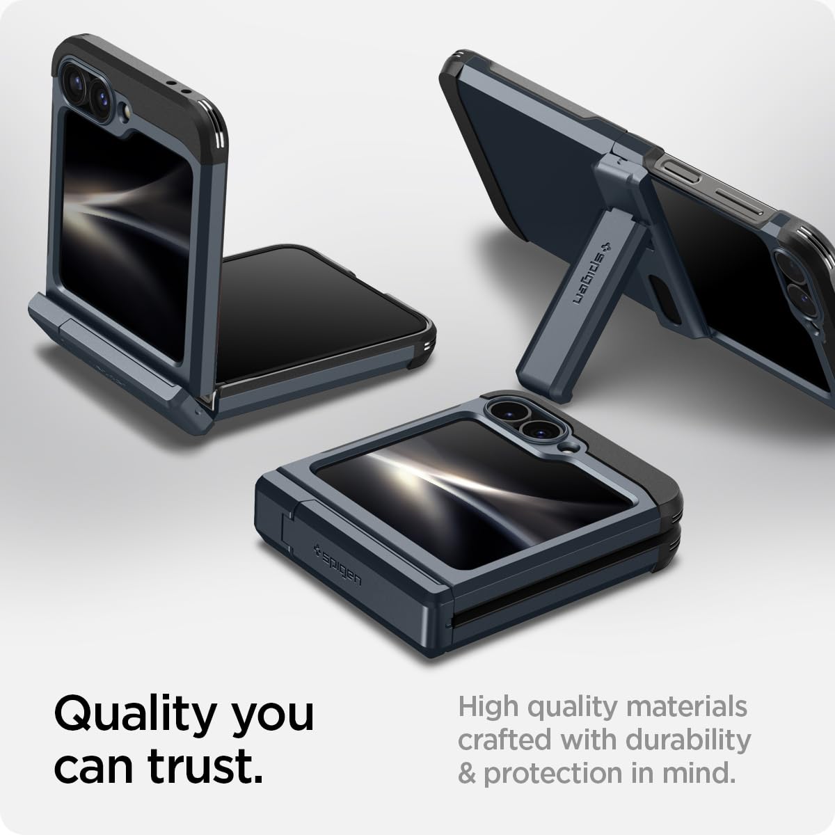 Spigen Galaxy Z Flip 7 FE / Z Flip 6 Case - Tough Armor Pro - Metal Slate image 7