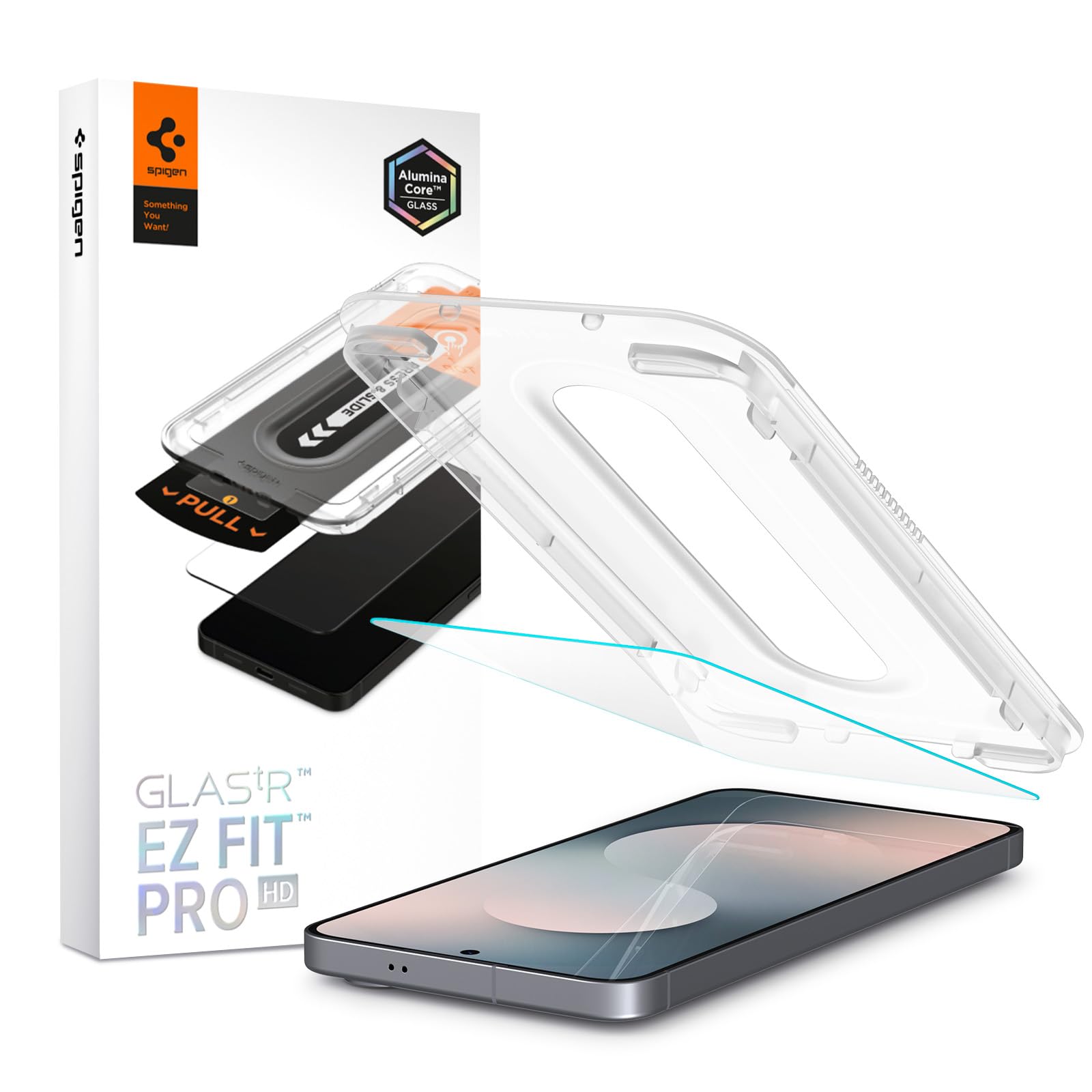 Spigen Galaxy S25 FE Screen Protector - Glas.tR EZ Fit Pro Tempered Glass (2 Pack) - Clear - image 1