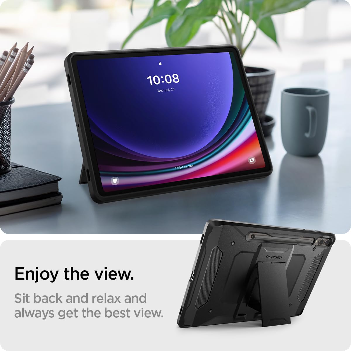 Spigen Galaxy Tab S10 Plus / S9 Plus Case - Tough Armor Pro - Black - image 4