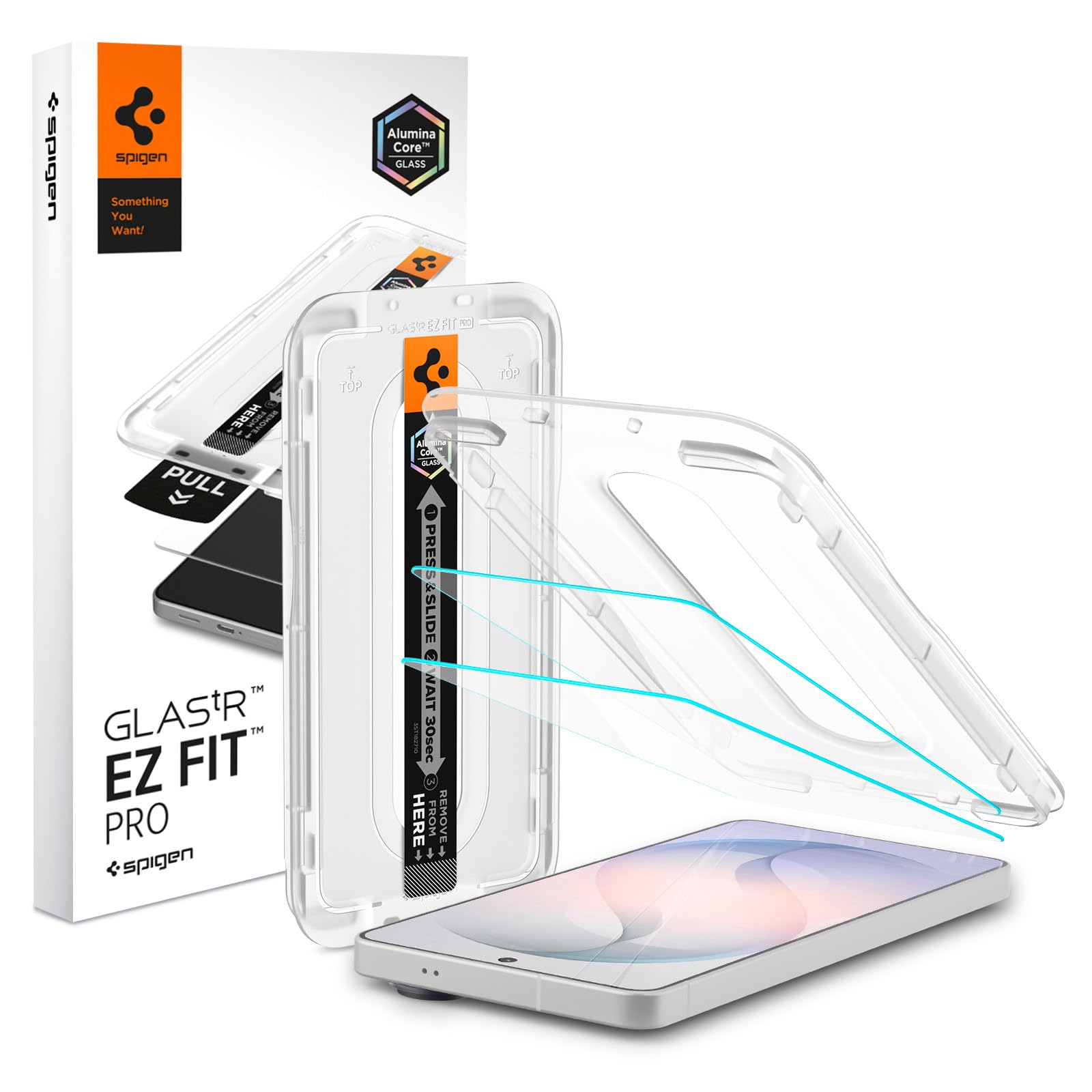 Spigen Galaxy S26 Screen Protector - AluminaCore Glas.tR EZ Fit (2 Pack) – Clear – main product image