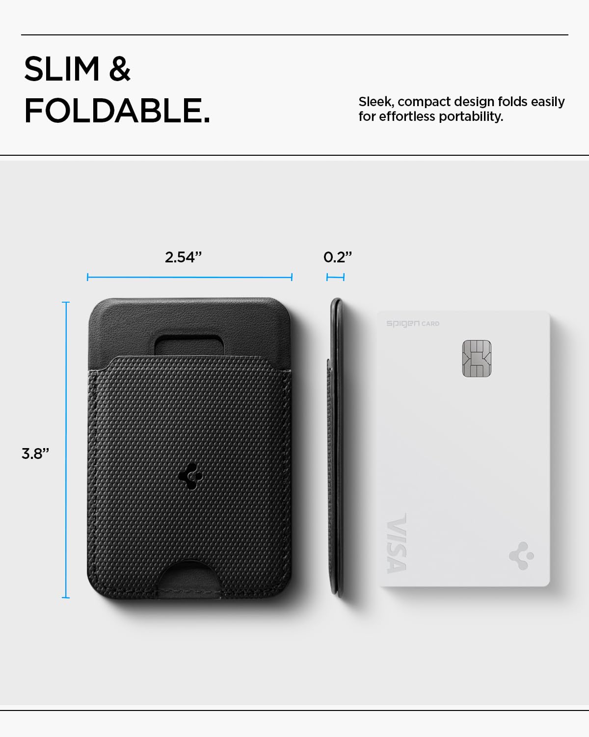 Spigen Slim Fold MagSafe Wallet Stand - Black - 1-Card Stand - image 6
