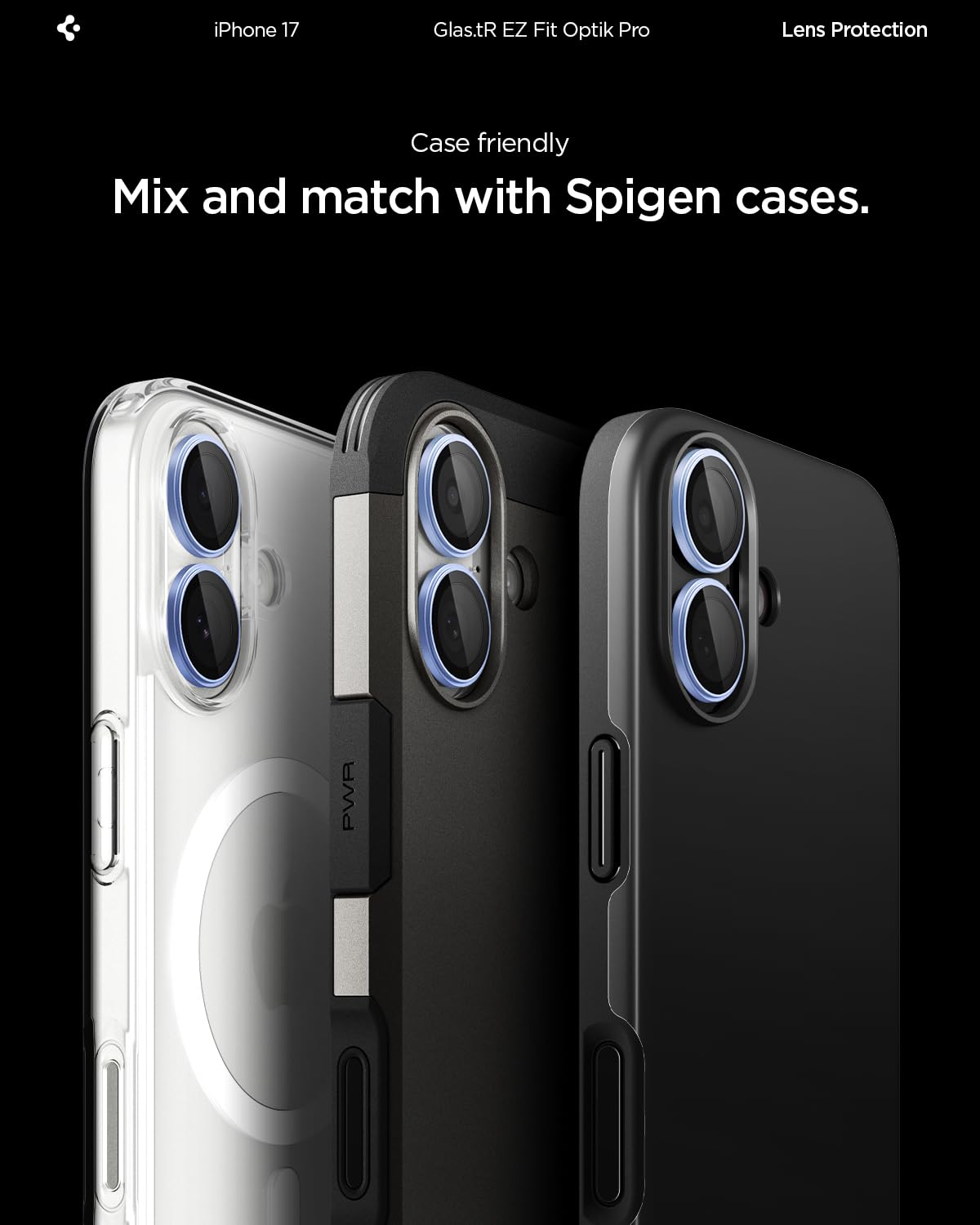 Spigen iPhone 17 Camera Lens Protector GLAS.tR EZ Fit Optik Pro (2 Pack) - Mist Blue - image 7