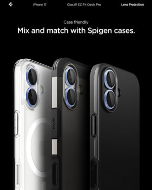 Spigen iPhone 17 Camera Lens Protector GLAS.tR EZ Fit Optik Pro (2 Pack) - Mist Blue - image 7