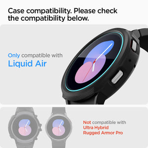 Spigen Galaxy Watch FE / 5 / 4 40mm Screen Protector - Glas.tR EZ Fit (2 Pack) - Clear – image 3
