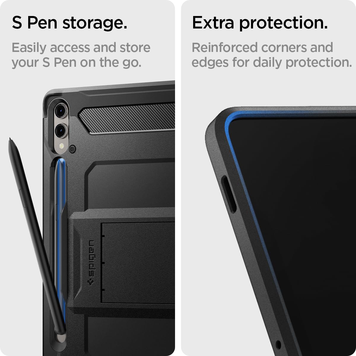 Spigen Galaxy Tab S10 Plus / S9 Plus Case - Tough Armor Pro - Black - image 6