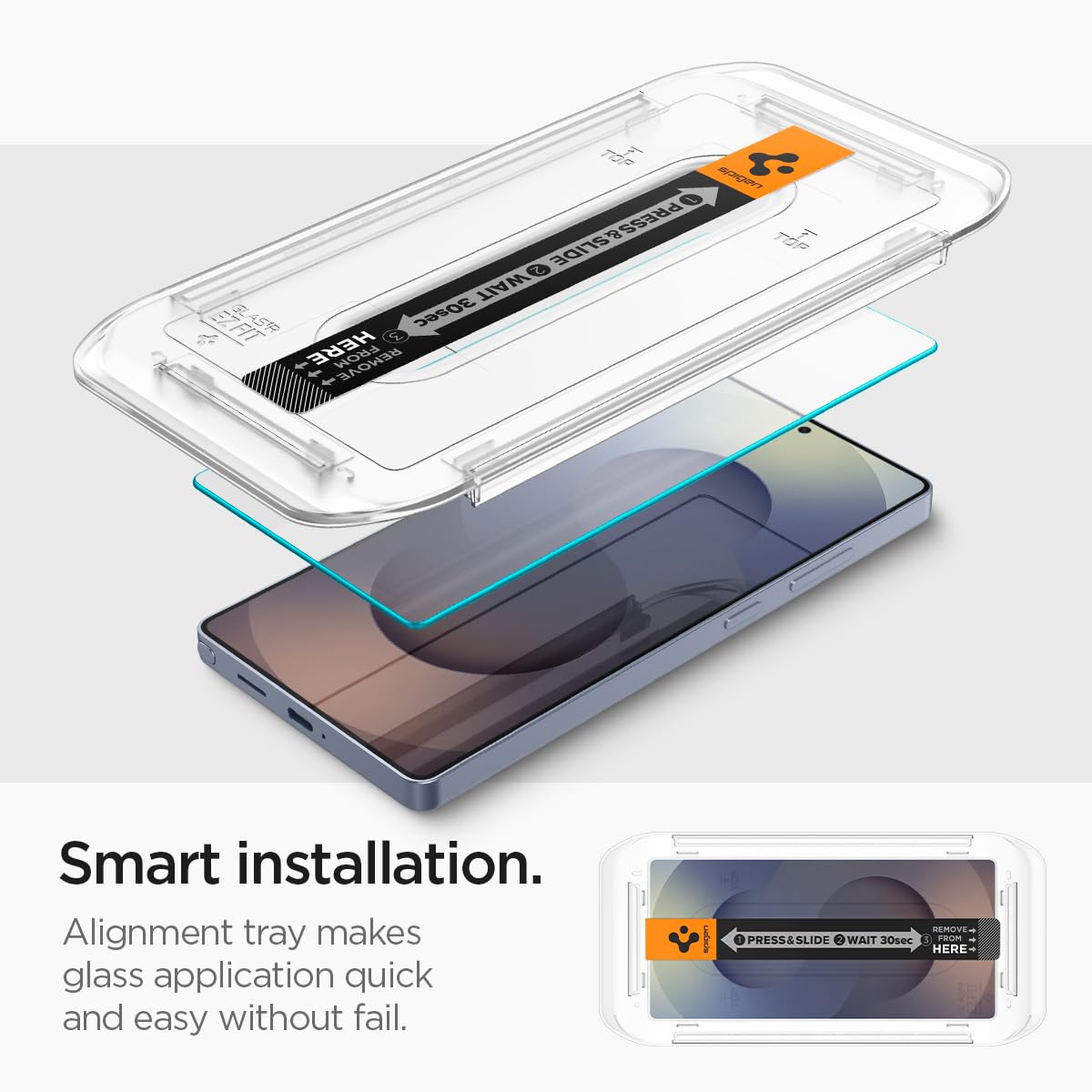 Spigen Galaxy S25 Ultra Screen Protector - Glas.tR EZ Fit Tempered Glass (2 Pack) - Clear - image 6