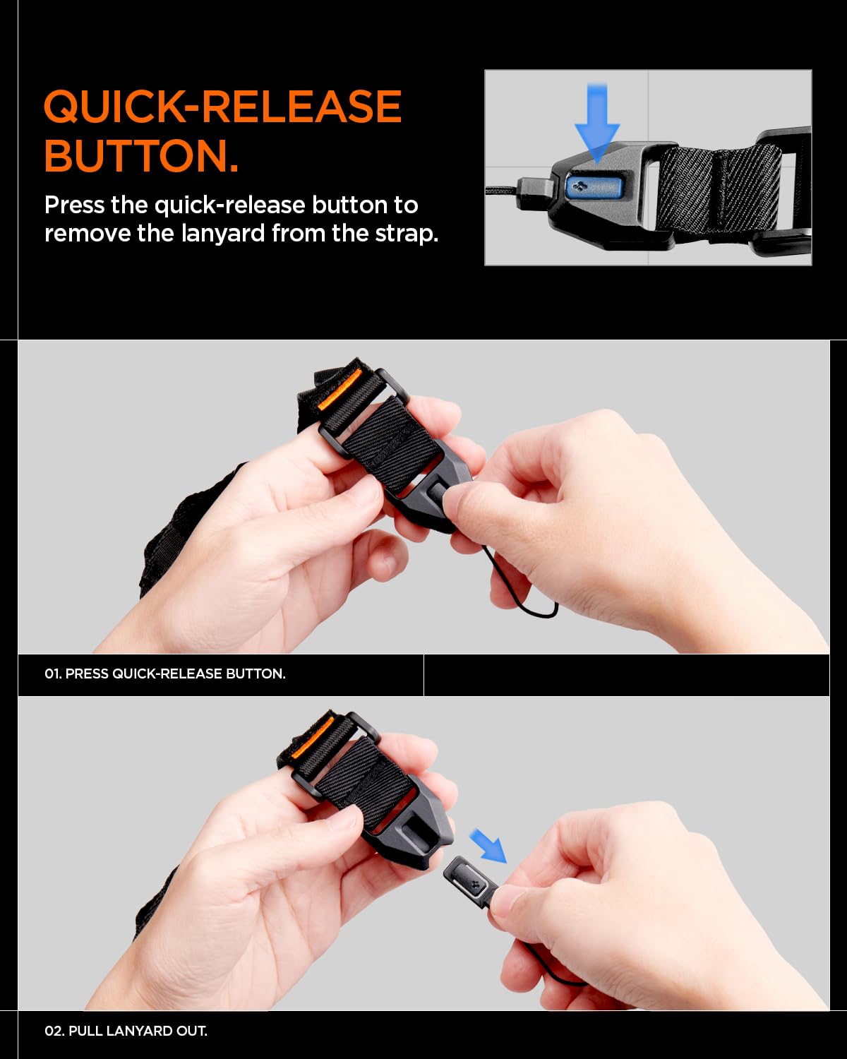 Spigen DA30S Adjustable Wrist Phone Strap - Black - image 5
