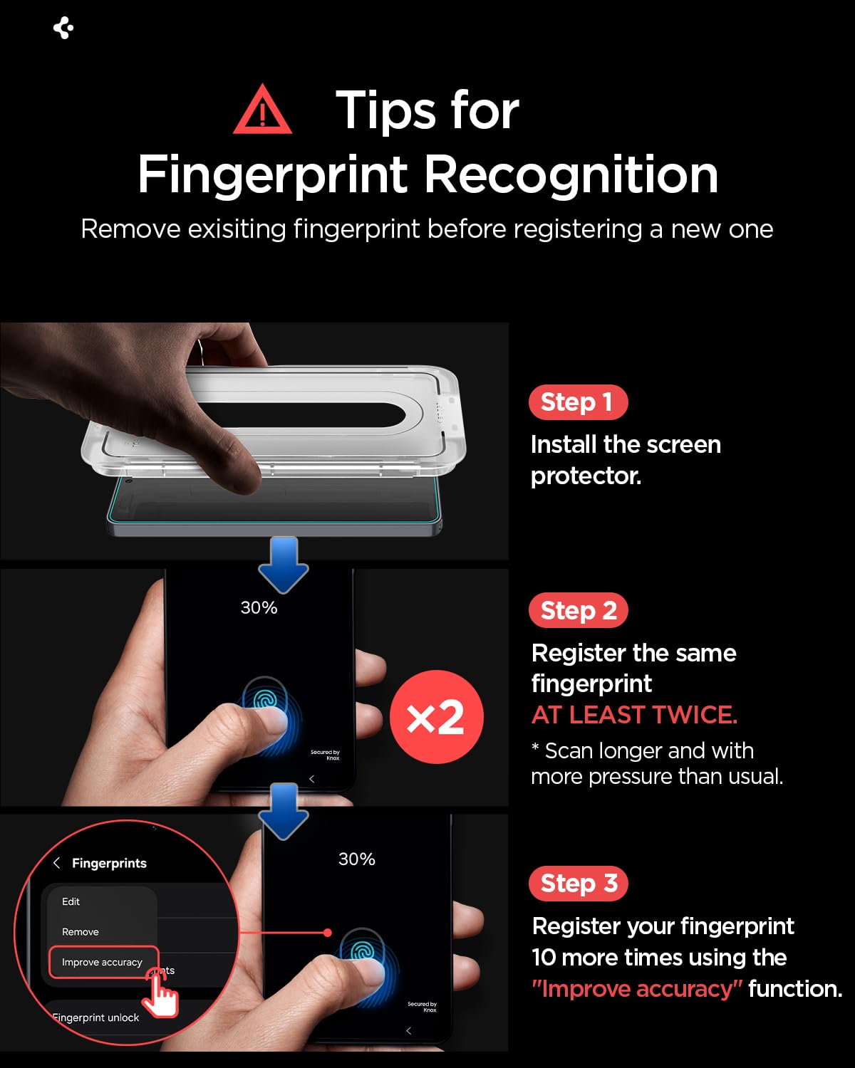 Spigen Galaxy S26 Privacy Screen Protector - AluminaCore Glas.tR EZ Fit (2 Pack) – Privacy – detail image 2