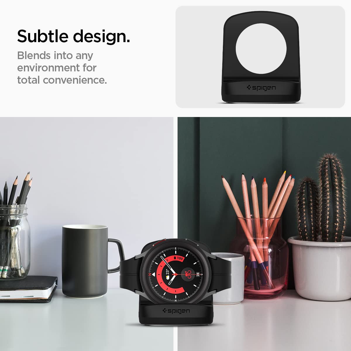 Spigen Galaxy Watch Charger Stand - S353 - Black - image 5