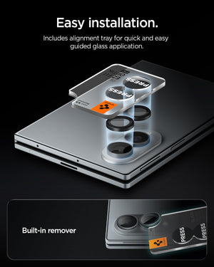 Spigen Galaxy Z Fold 8 Camera Lens Protector Optik Pro EZ Fit (2 Pack) - Black - image 3