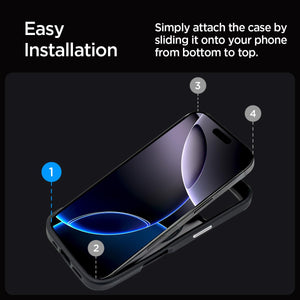 Spigen iPhone 16 Pro Max Case – Enzo Aramid MagFit – Black Silver – detail image 2