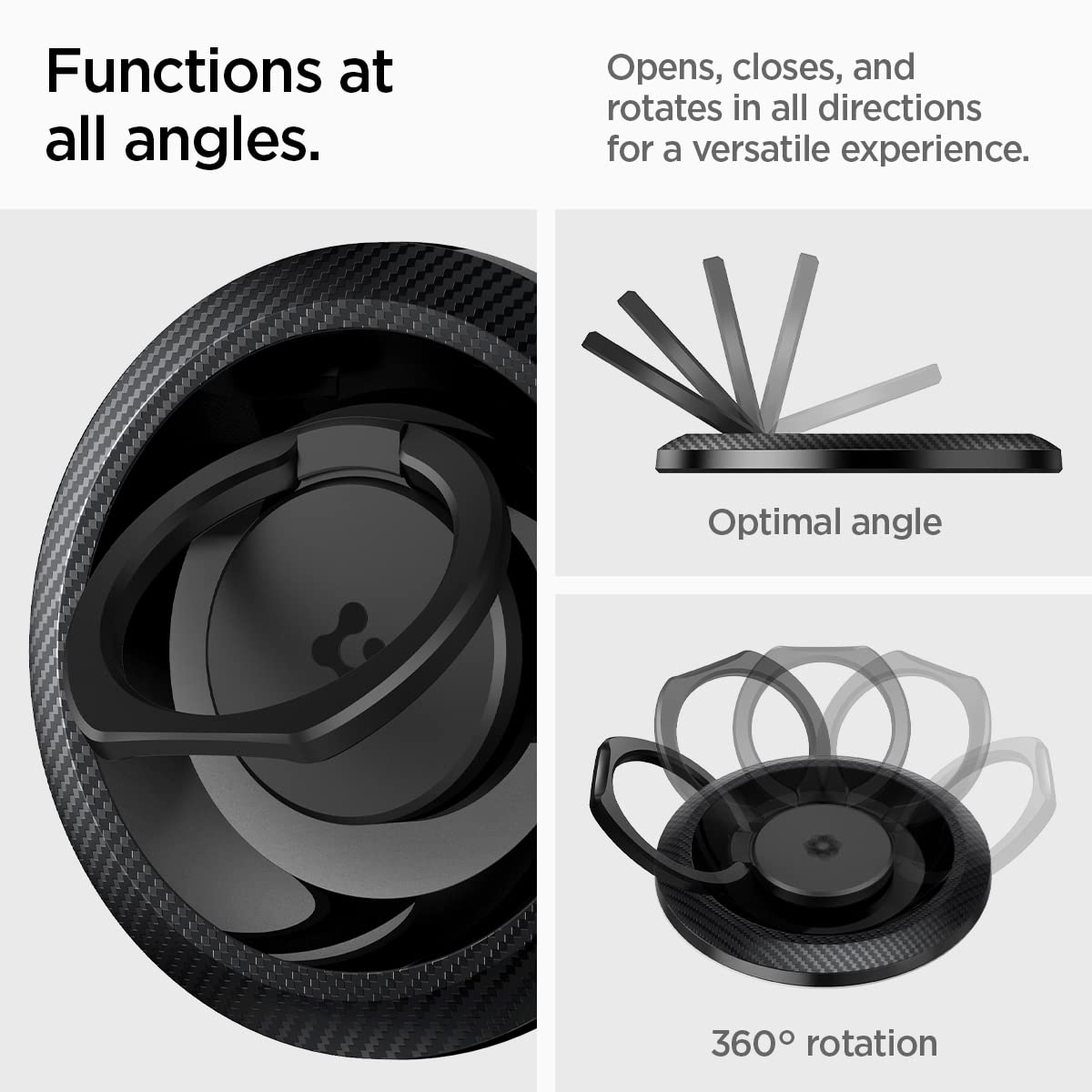 Spigen O-Mag MagFit Phone Grip - Carbon Fiber - image 5