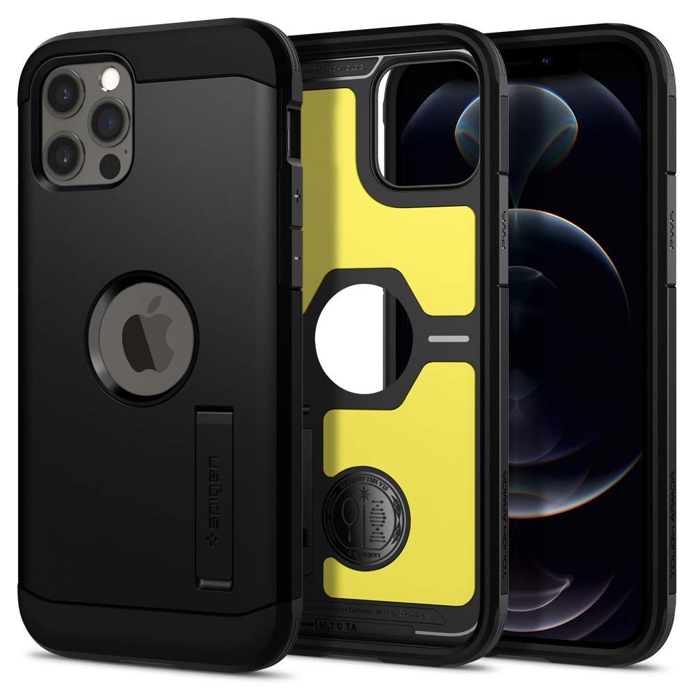Spigen iPhone 12 / iPhone 12 Pro Case Tough Armor - Black - image 1
