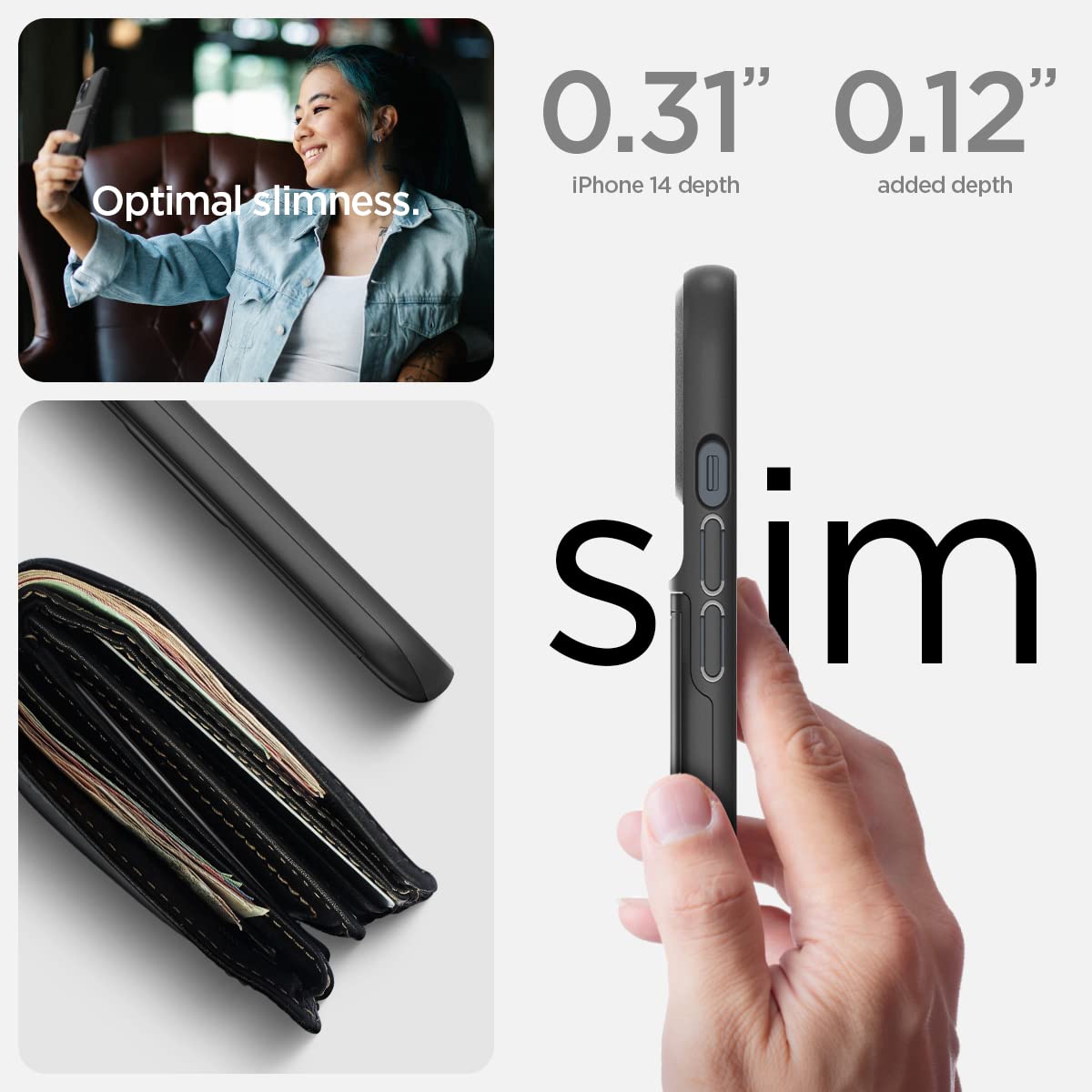 Spigen iPhone 14 Case Slim Armor CS - Black - image 2