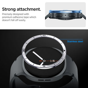 Spigen Galaxy Watch 9 44mm Bezel Ring - Bezel Tune - Silver Pilot - image 6