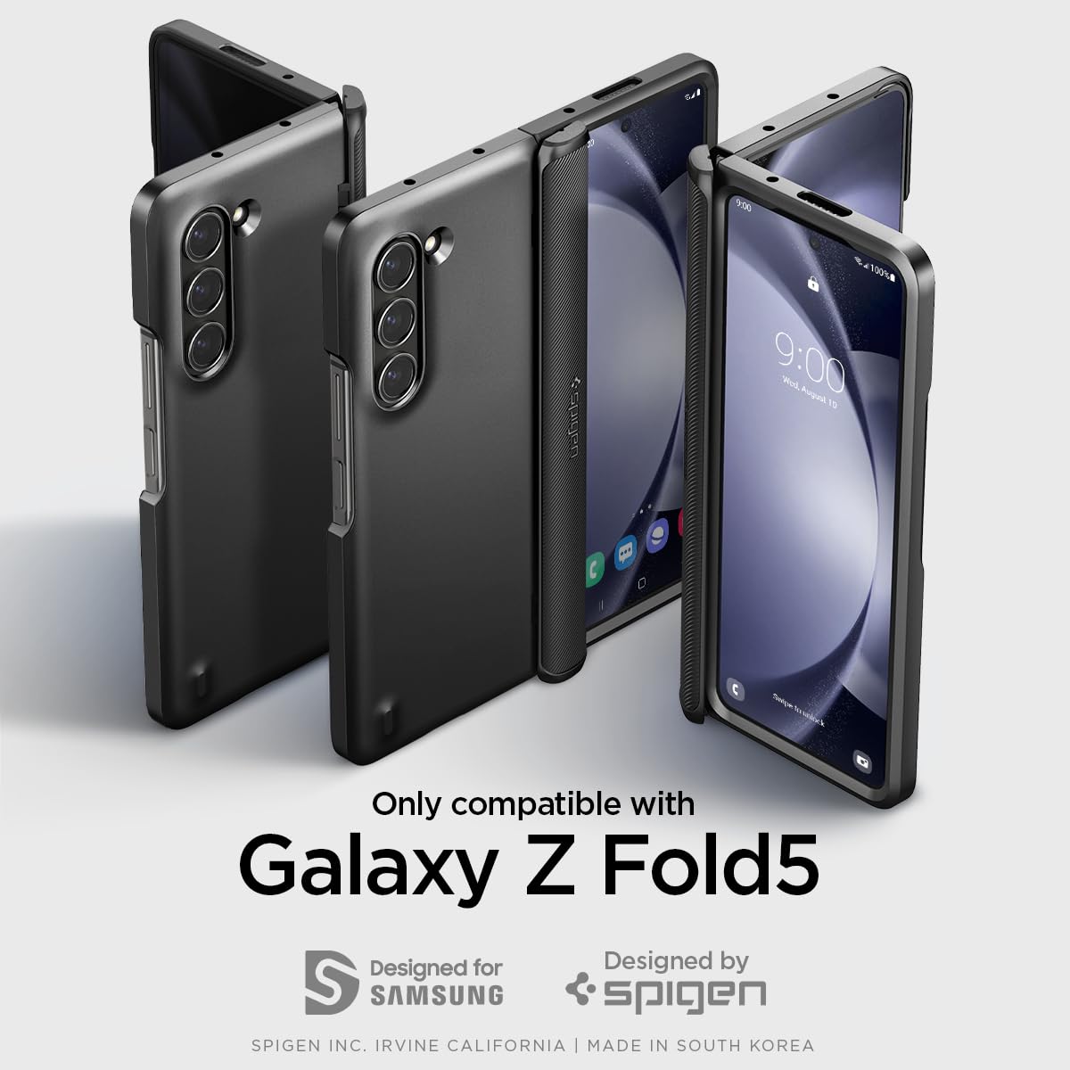 Spigen Galaxy Z Fold 5 Case - Slim Armor Pro - Black - image 2