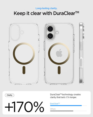 Spigen iPhone 17 Case - Ultra Hybrid (MagFit) - Clear Gold