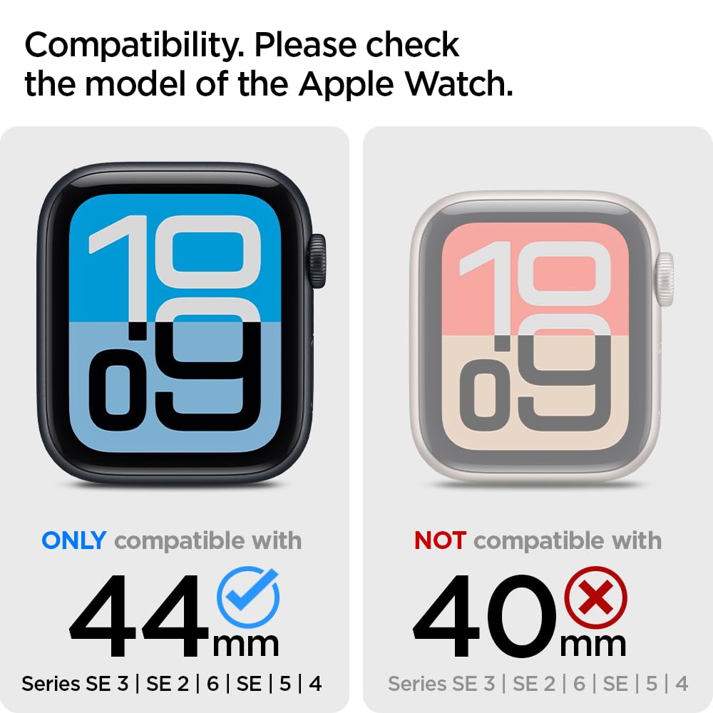 Spigen Apple Watch 44mm Thin Fit case - Black - image 2