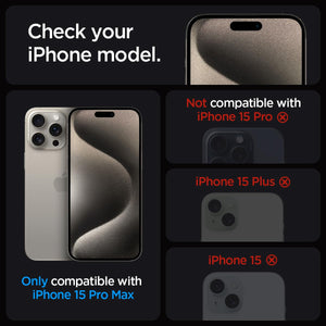 Spigen iPhone 15 Pro Max Screen Protector GLAS.tR EZ Fit Privacy (2 Pack) - iPhone 15 Pro Max - Privacy - image 2