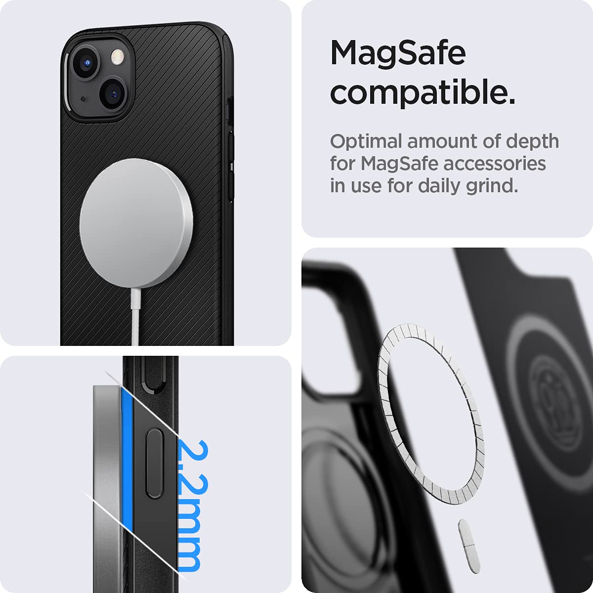 Spigen iPhone 13 Case Mag Armor MagFit - Matte Black - image 3