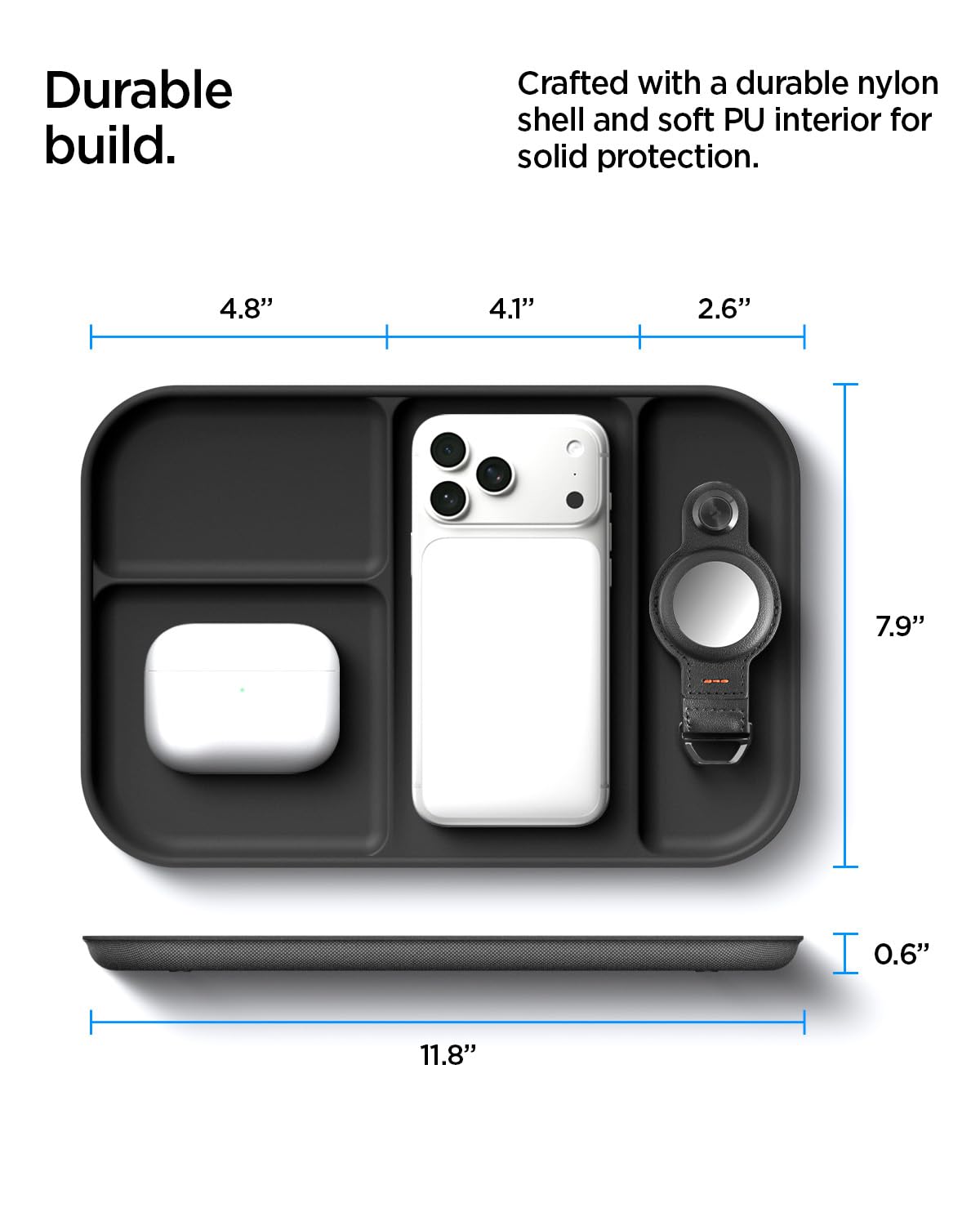Spigen Sectional Valet Tray with Phone Stand - Black - image 7