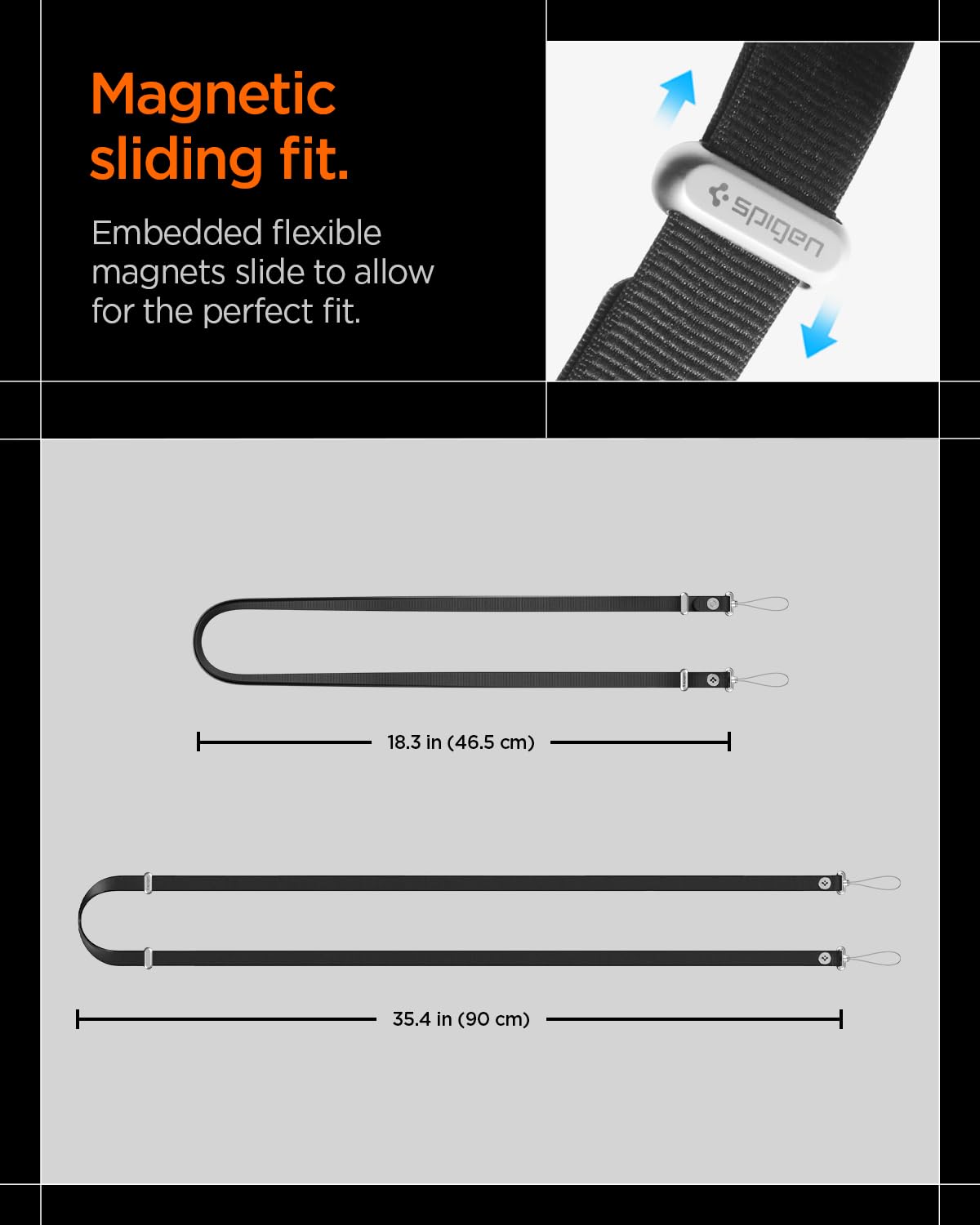 Spigen DA30L Adjustable Crossbody Phone Strap Lanyard - Black - image 6